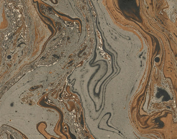 Abstract warm brown and grey marble texture — solidity and considered choice.