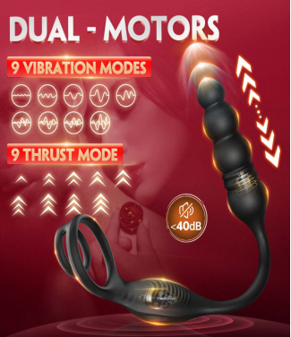 ARCHIE4| Vibrating and Thrusting Anal Plug — view 4