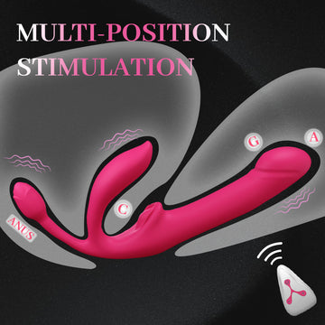 Built-in type, clitoris and anus three-in-one wireless remote-controlled telescopic vibrator