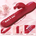 G Spot Telescopic Rotating Clitoris Vagina Stimulator - detail view