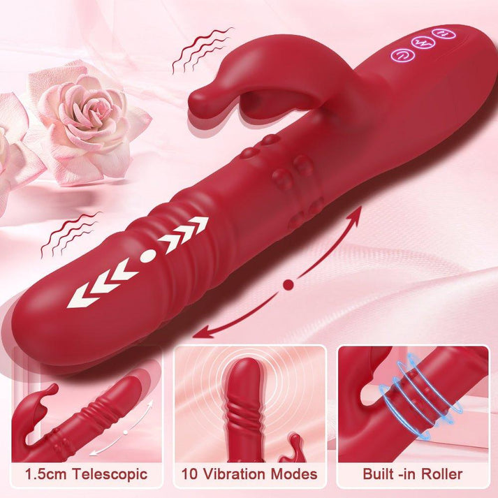 G Spot Telescopic Rotating Clitoris Vagina Stimulator — view 3