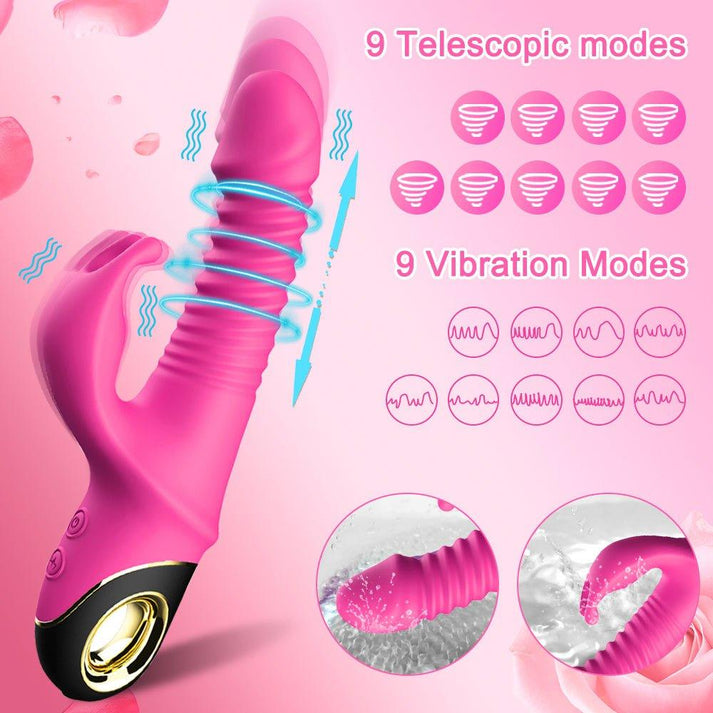 Rabbit Vibrator Automatic Telescopic Rotation G-Spot Clitoris Stimulator — view 3