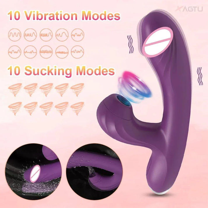 Thrusting Dildo Sucker G Spot Vibrator - gallery image