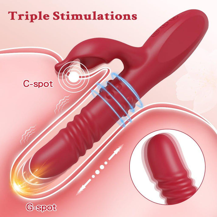 G Spot Telescopic Rotating Clitoris Vagina Stimulator — view 4