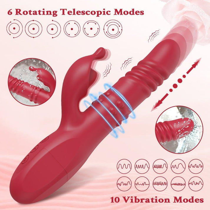 G Spot Telescopic Rotating Clitoris Vagina Stimulator — view 5