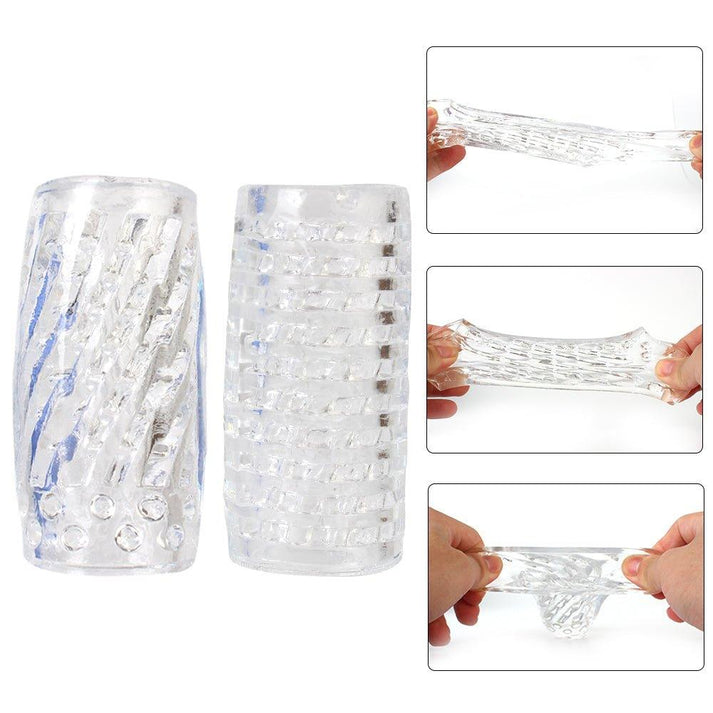 9cm Transparent Male Masturbator - extra detail view