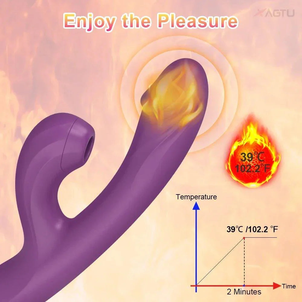 Thrusting Dildo Sucker G Spot Vibrator - extra detail view