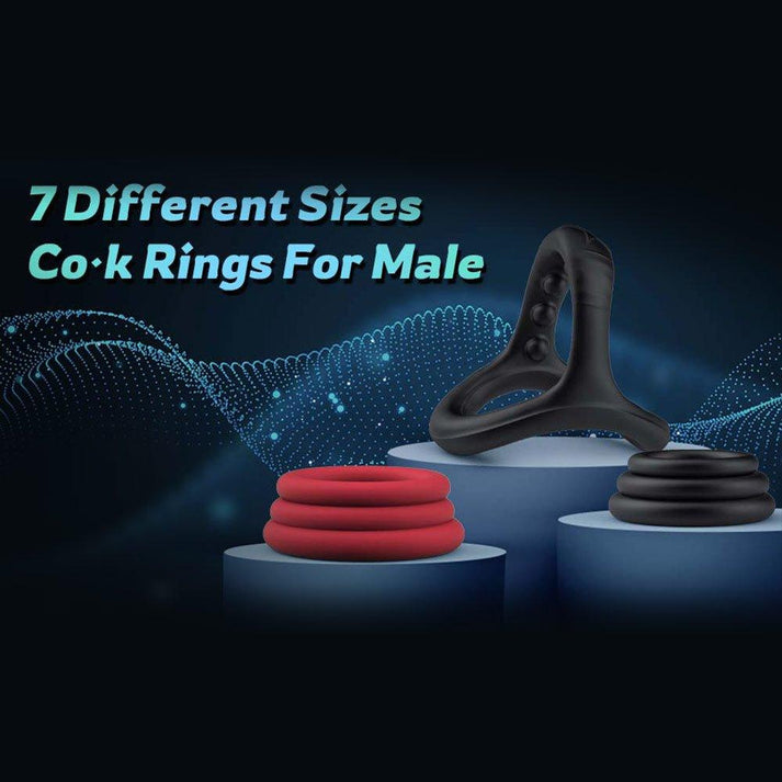 Classic Silicone Cock Penis Rings - detail view