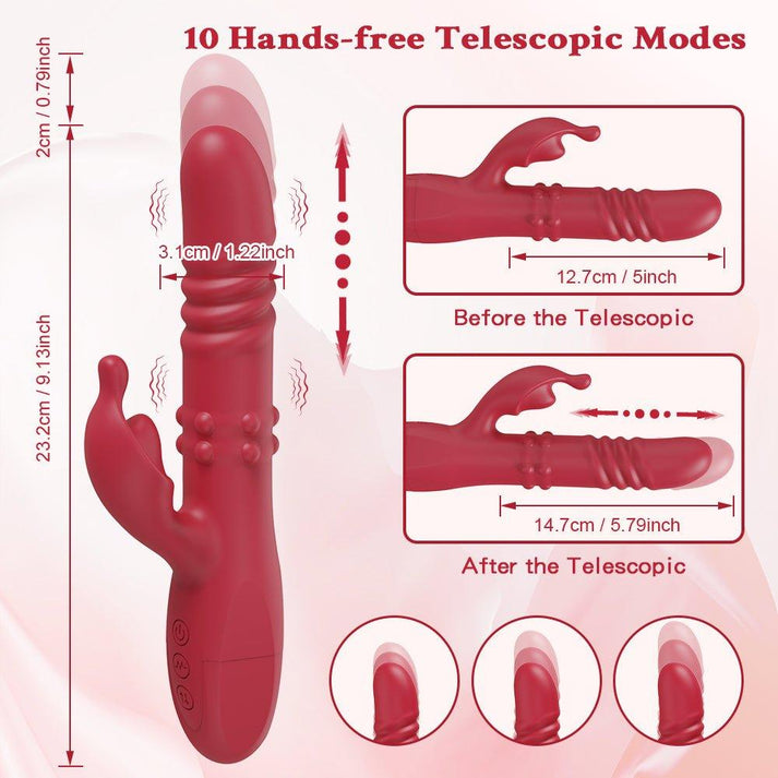G Spot Telescopic Rotating Clitoris Vagina Stimulator — view 6