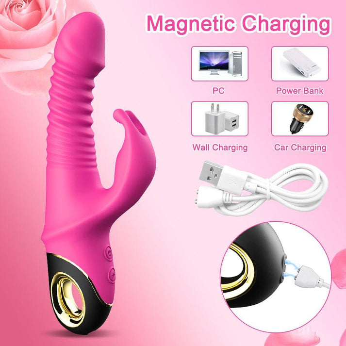 Rabbit Vibrator Automatic Telescopic Rotation G-Spot Clitoris Stimulator — view 6