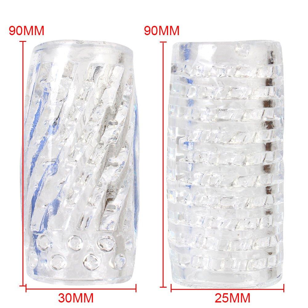 9cm Transparent Male Masturbator - product detail image