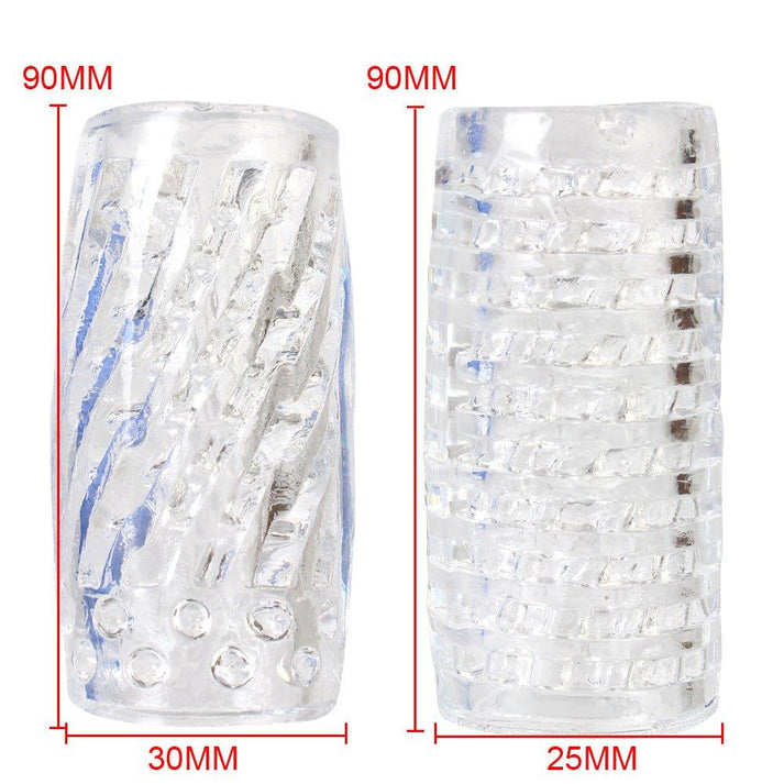 9cm Transparent Male Masturbator - product detail image