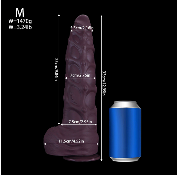 Oversized extra-thick silicone Seahorse shaped Dildo Anal Dildo — view 7