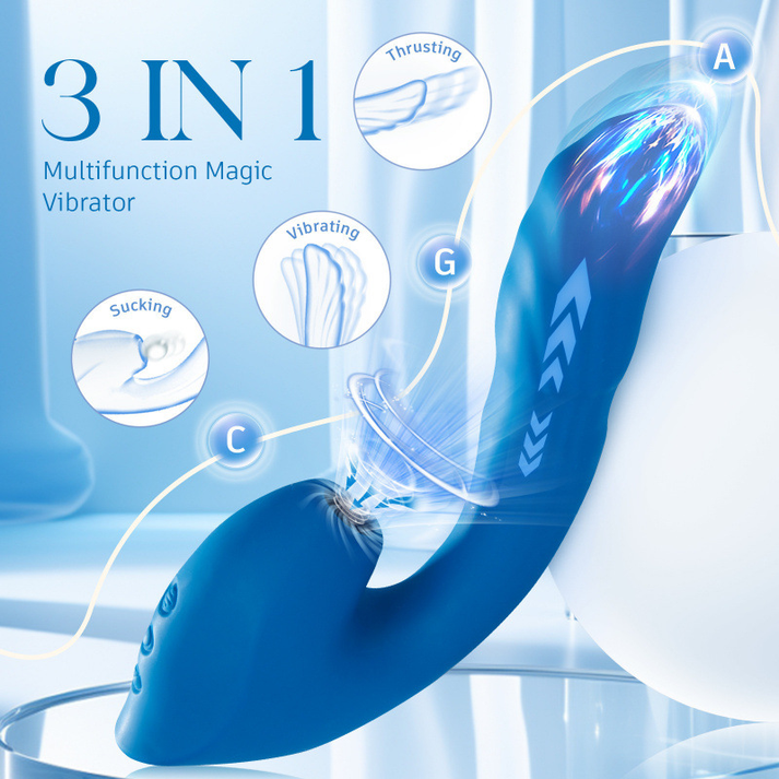 Blue Pulse New Suction Vibrator — view 5
