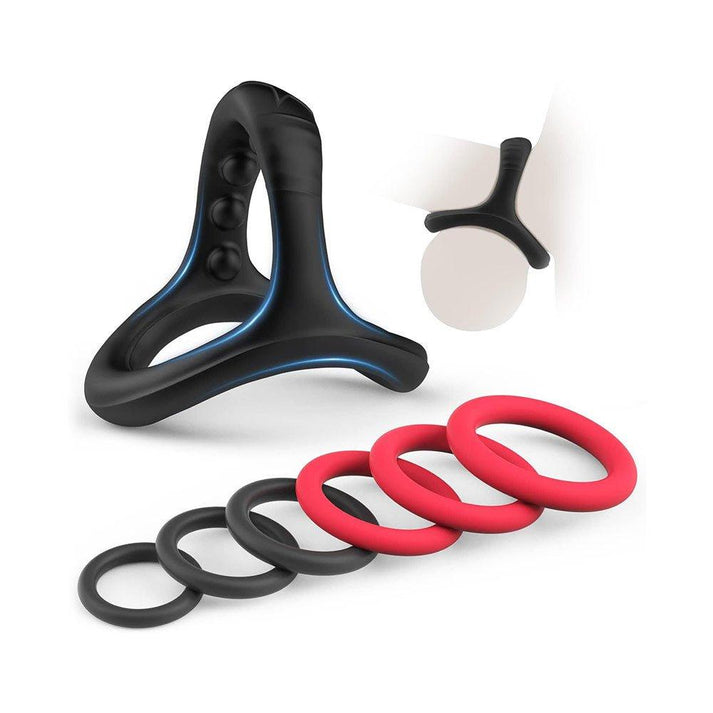 Classic Silicone Cock Penis Rings - extra detail view