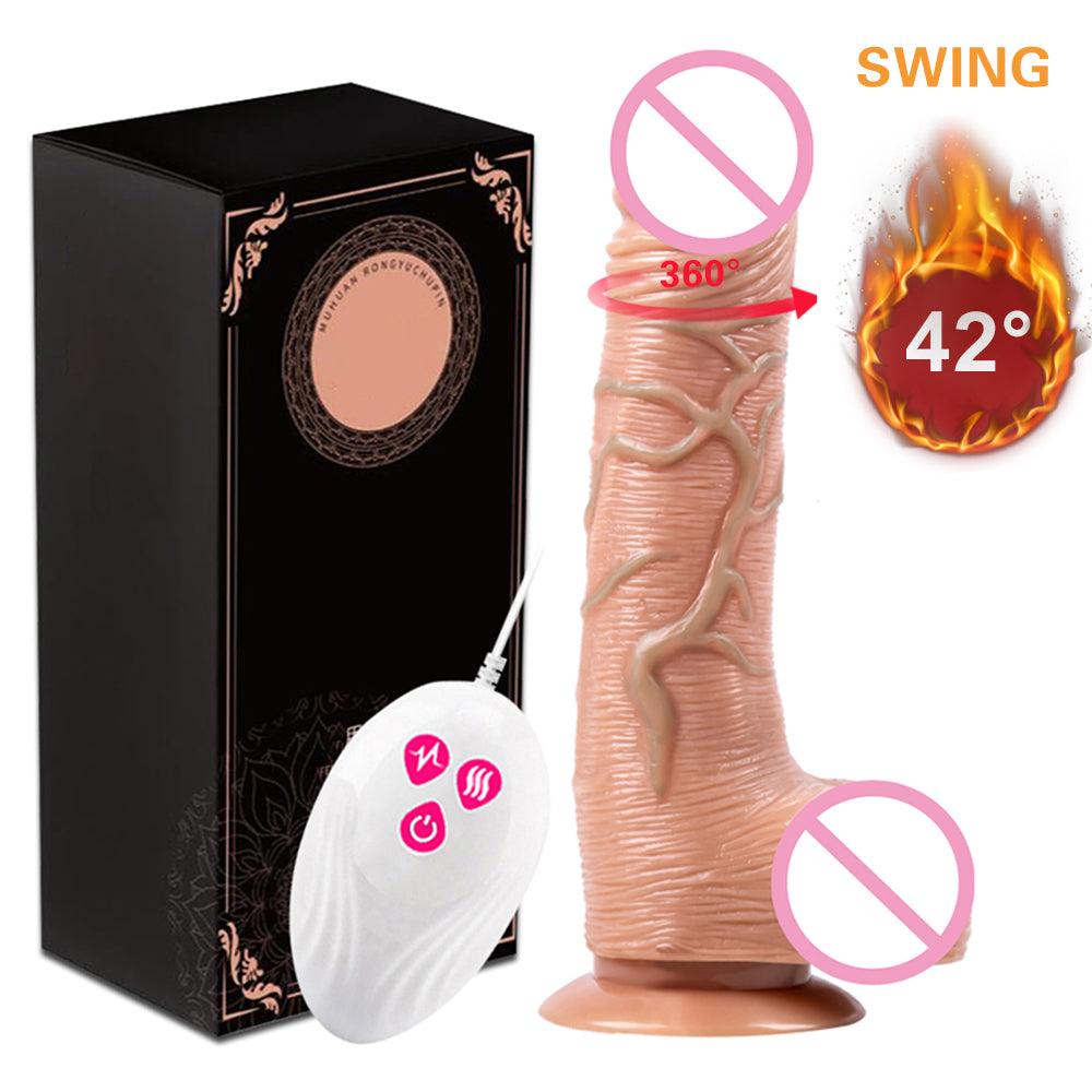 Telescopic Vibrating Thrusting Realistic Dildo — view 10