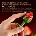 Aluminum Alloy Anal Plug Strawberry Shaped Smooth Surface - additional view