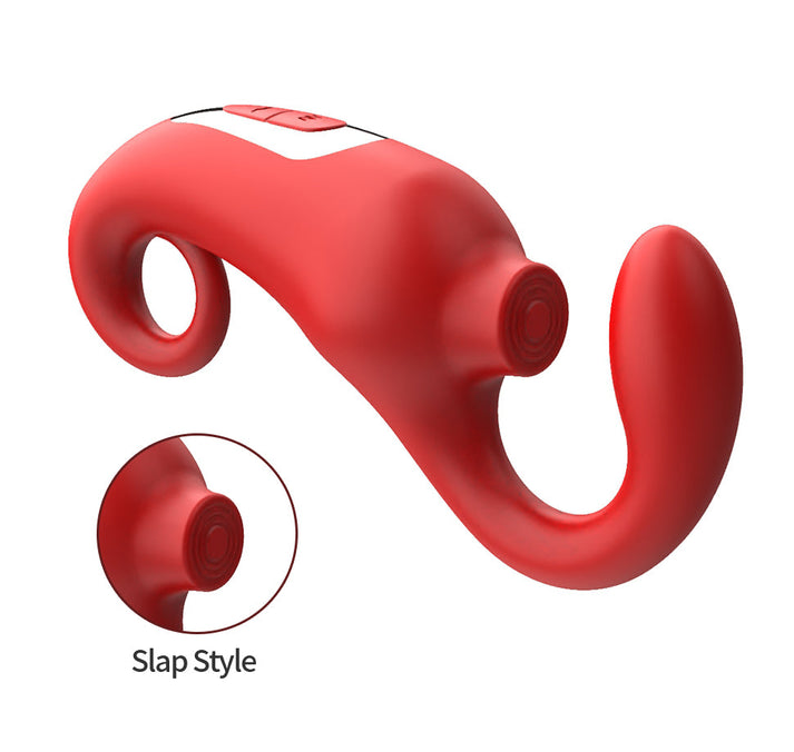 Sucking, licking and tapping clitoral vibrator