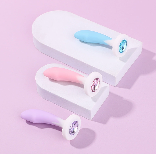 Mini silicone candy color anal plug — view 4