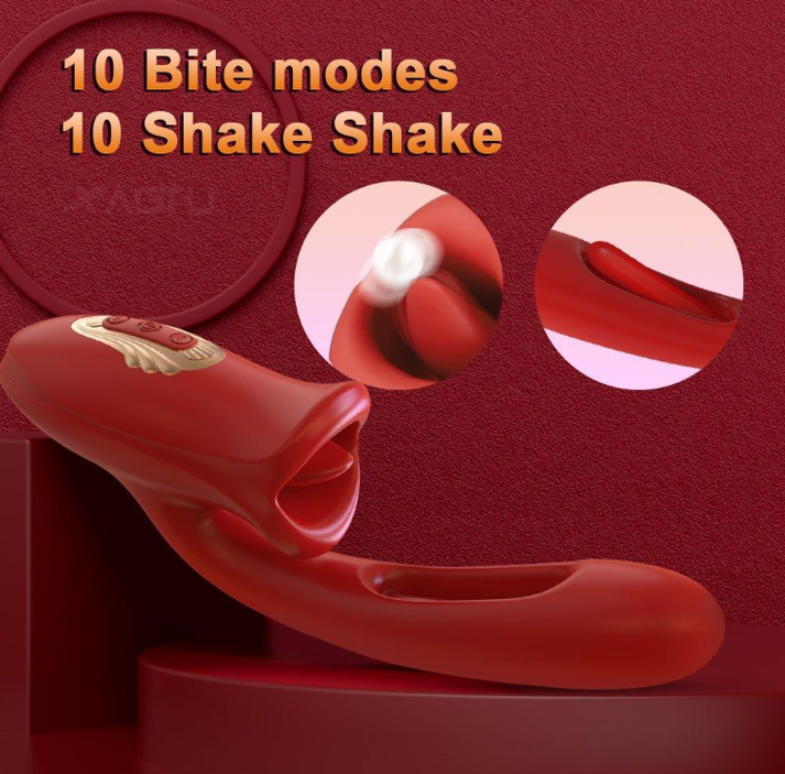 Powerful Tongue Licking Dildo Vibrator — view 5
