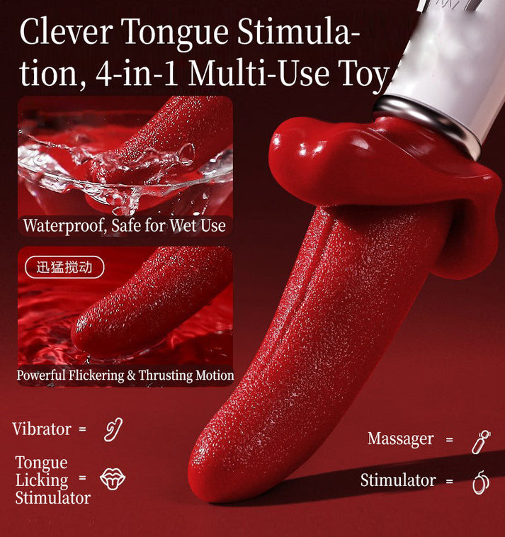 Tongue Licking Vibrator for Women, Realistic Tongue-Style Clitoral Stimulator Egg — view 2