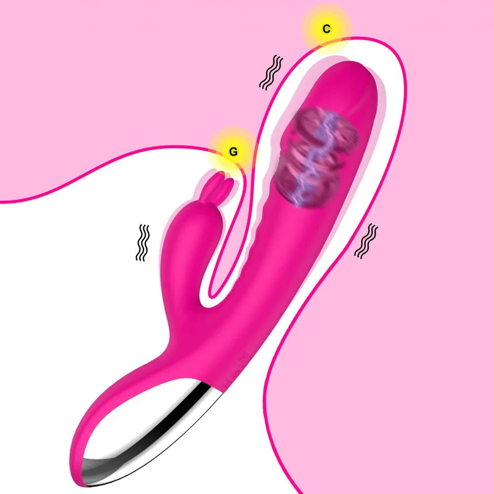 10 Speed Dildo Rabbit Vibrator Dual Vibration - detail view