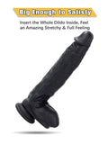 10.6 Inch Black Silicone Realistic Giant Dildo — view 4
