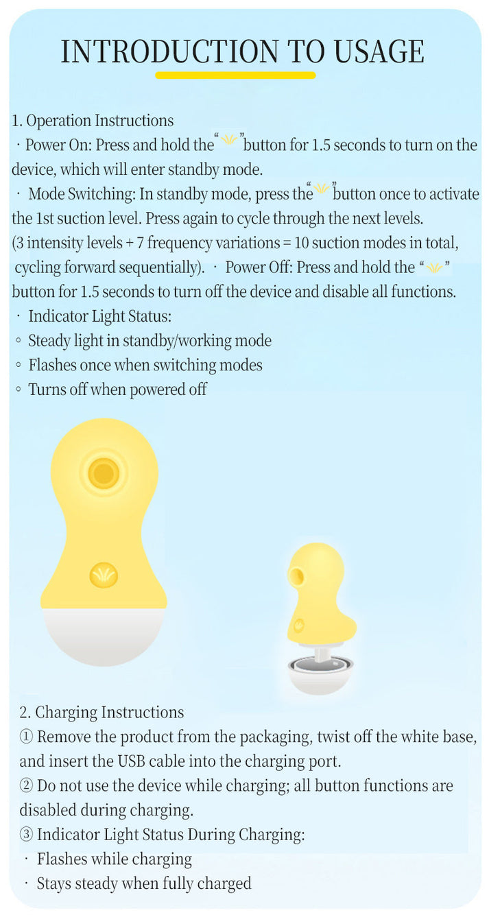 Mmeng Cute Duck Suction Vibrator, Mini Intimate Massager for Female Pleasure — view 3