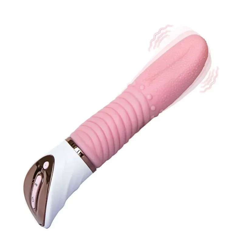 Multi-frequency silicone swaying vibrating tongue toys