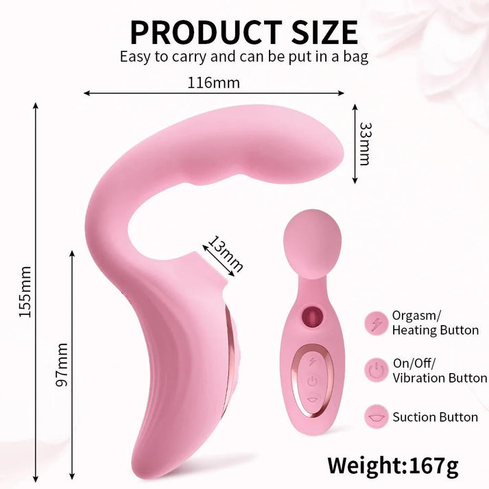 15 Modes Heating Clitoral Sucking Vibrator — view 2