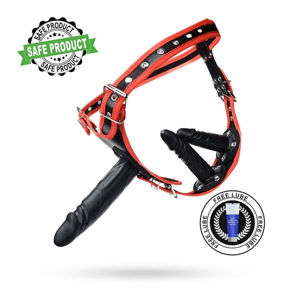 3 Removeable Silicone Double Sided Strapon Dildo with Harness Belt SM