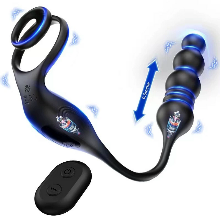ARCHIE4| Vibrating and Thrusting Anal Plug - alternate view