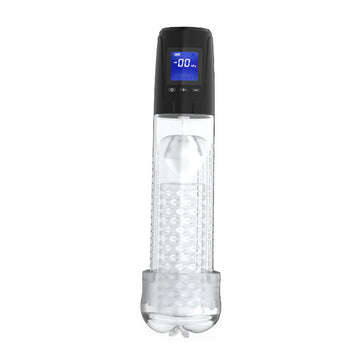 Smart Chip Male Masturbator with LCD Display, Auto-Wrapping Design & 360° Textured Particles Suction for Training & Sensory Control