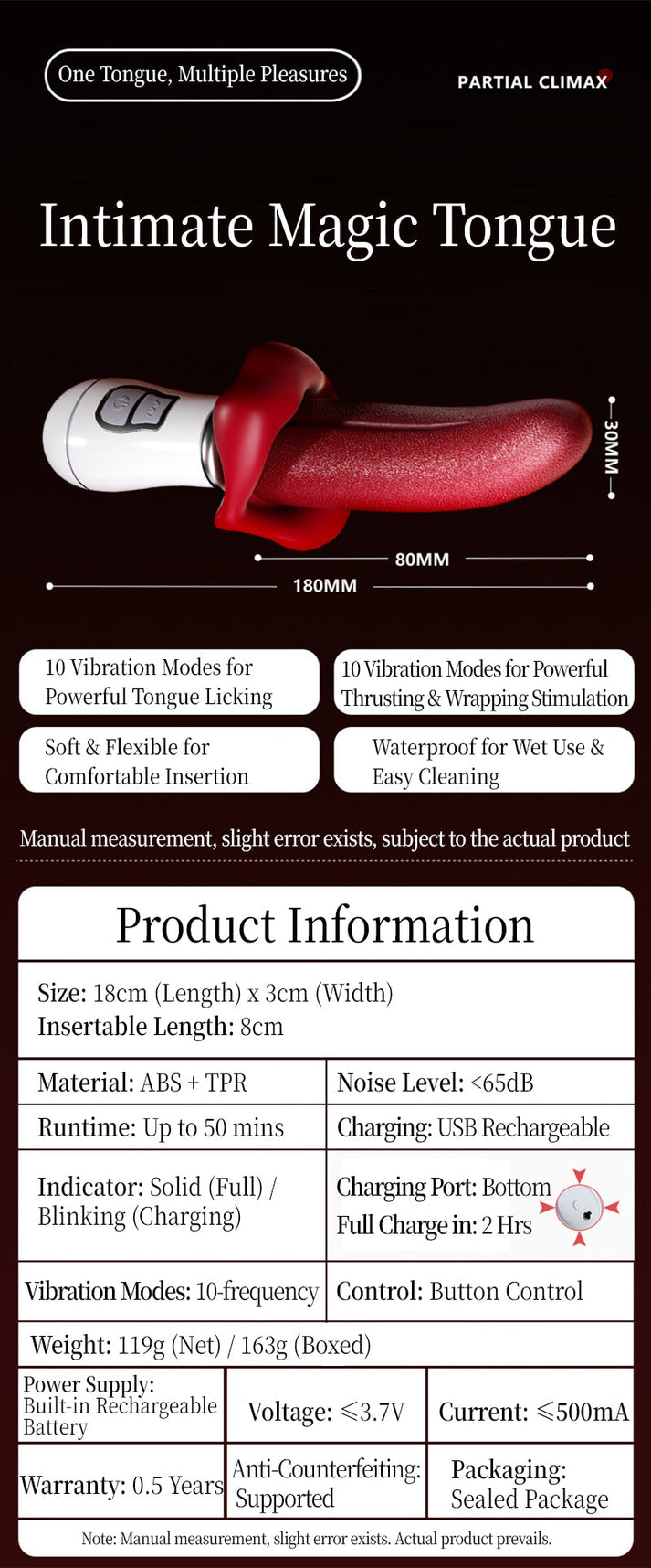 Tongue Licking Vibrator for Women, Realistic Tongue-Style Clitoral Stimulator Egg — view 8