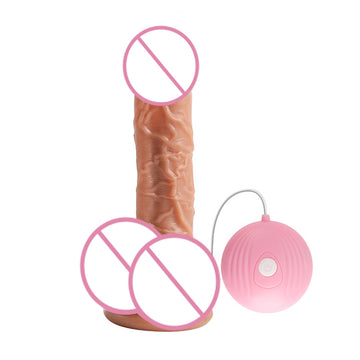 Heated Realistic Textured Female Vibrator with 10 Adjustable Vibration Modes