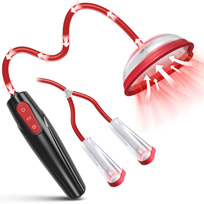 Waterproof Suction Vibrator Kit with ABS+PP Construction, Strong Suction Power