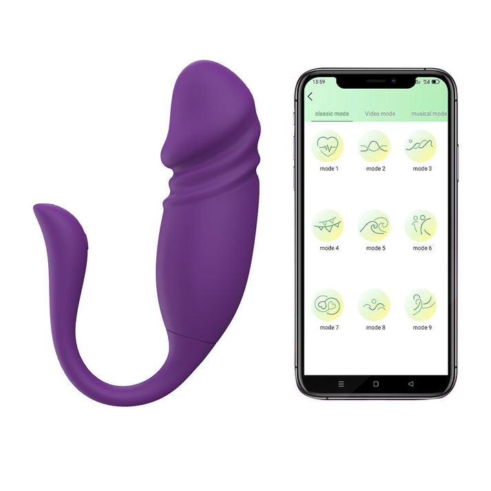 APP Thrusting Wearable Vibrator Realistic Tip Remote - alternate image