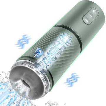Automatic Rotating Suction & Vibration Training Masturbator, IPX7 Waterproof, USB Type-C Rechargeable