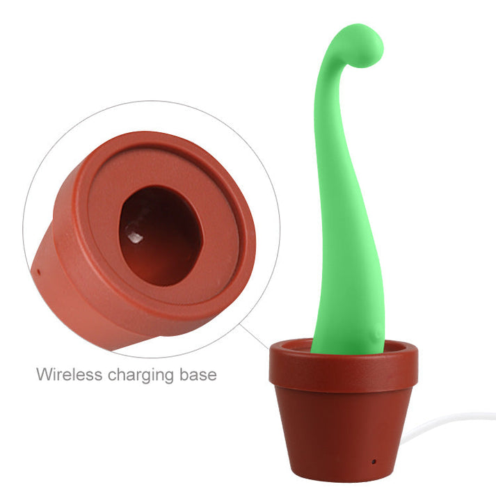 Rechargeable Sprout Vibrator - detail view