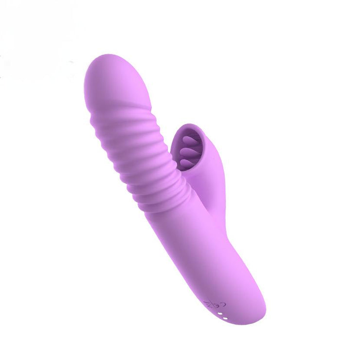 7-mode thrusting and tongue licking vibrator