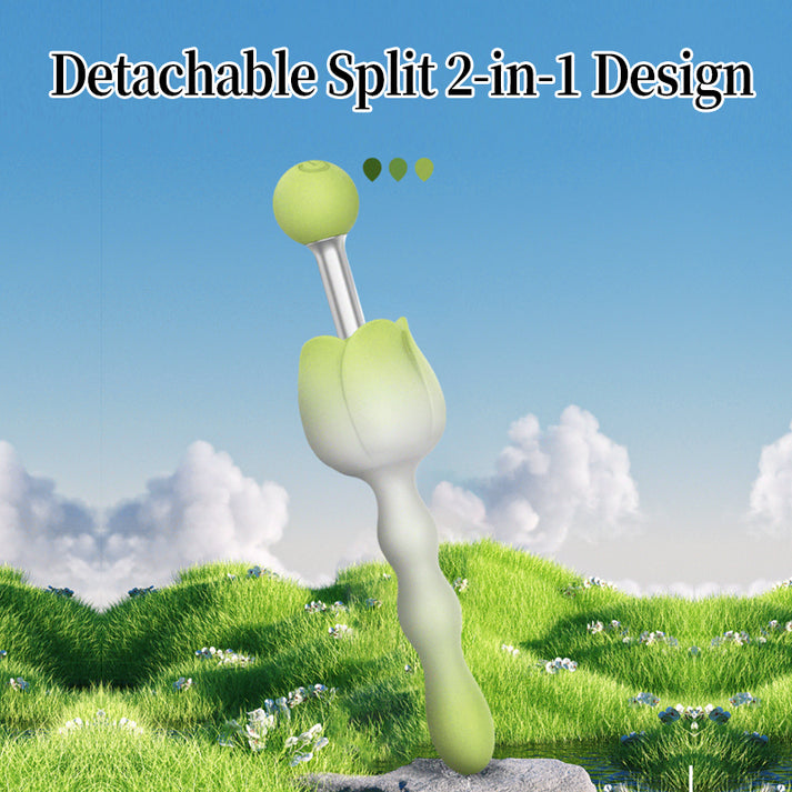 Mini Detachable Silicone Rose Vibration Massager — view 5