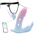 APP Dual Vibration Telescopic Rabbit Invisible Wearable Vibrator Egg Massage Vibrating Stick