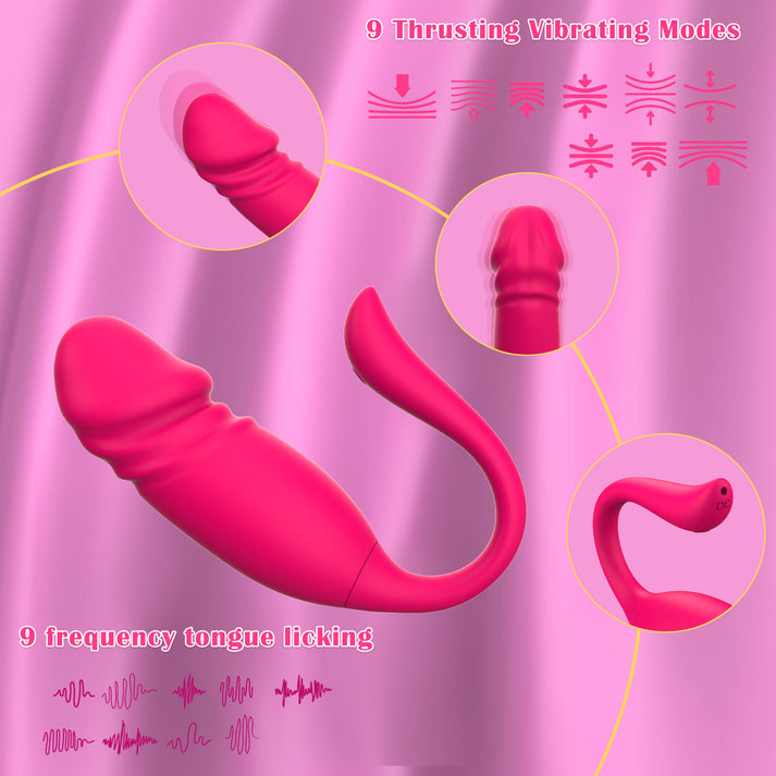 APP Thrusting Wearable Vibrator Realistic Tip Remote - alternate gallery view