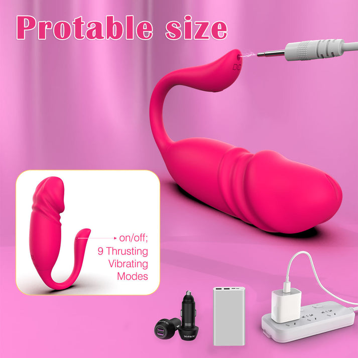 APP Thrusting Wearable Vibrator Realistic Tip Remote - additional product image