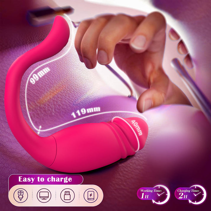 APP Thrusting Wearable Vibrator Realistic Tip Remote - product detail image