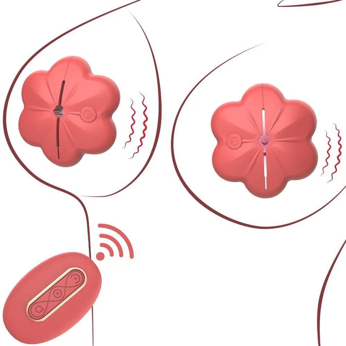 Pair of lightweight silicone vibrating nipple clamps