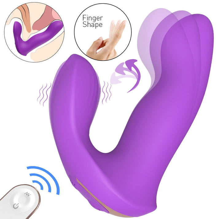 Silicone wearable insertable vibrator with wireless remote control