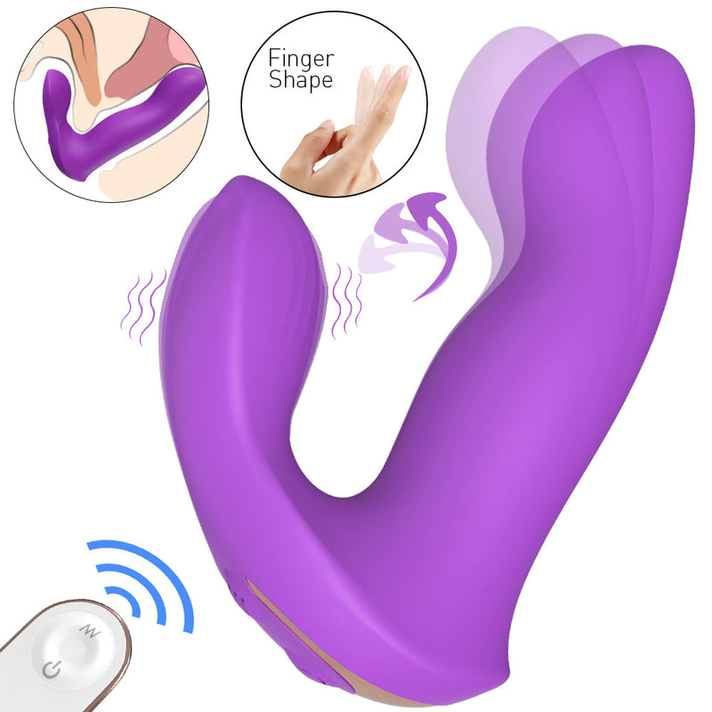 Silicone wearable insertable vibrator with wireless remote control