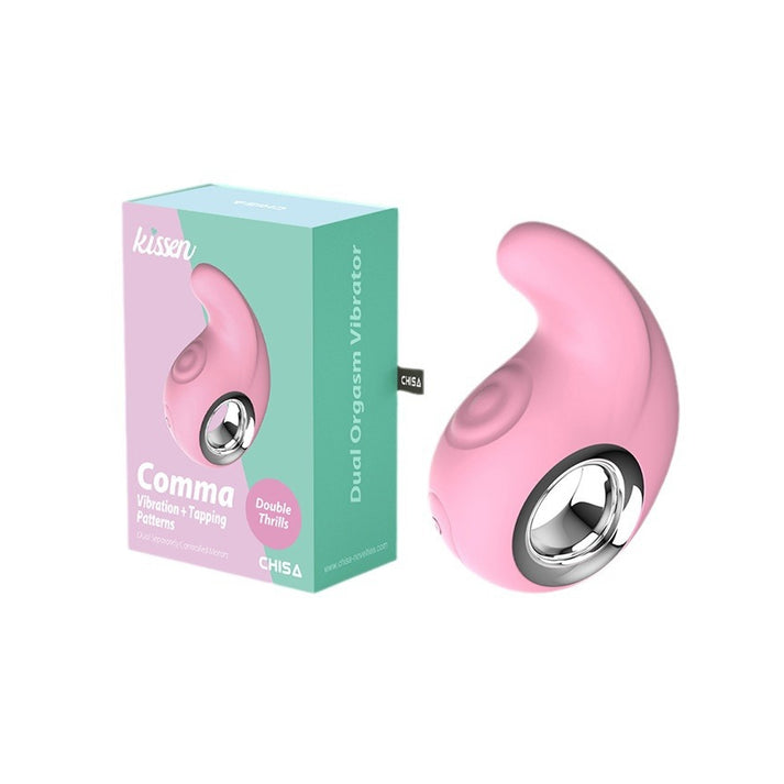 KIEESN Vibrator with Vibration & Tapping Functions, Compact & Portable Silicone Design