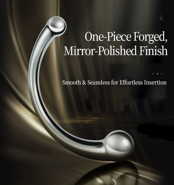 Dual-Ended Metal Anal Plug, Prostate Massager & Anal Dilator, Pleasure Toy for Men & Women — view 4